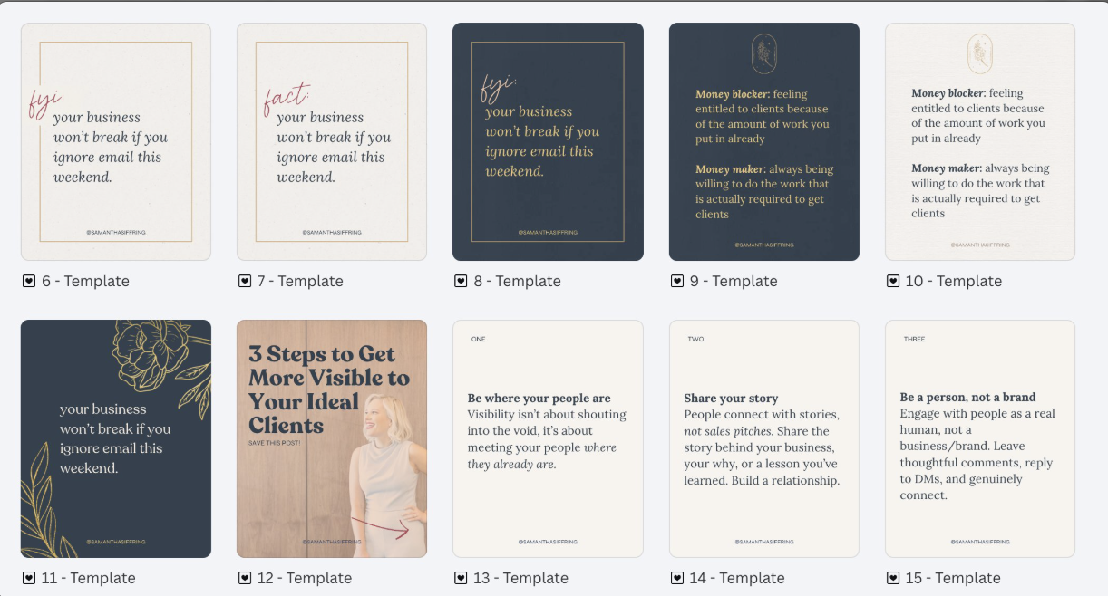 Branded content templates